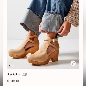 Free people cedar wood clog🤍🤍NWOT